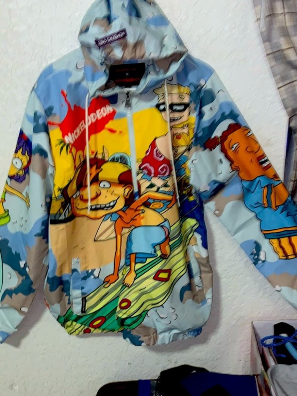 Members Only Rocket Power 1/4 Zip Windbreaker Jacket Nick. Coat Mens Sz L